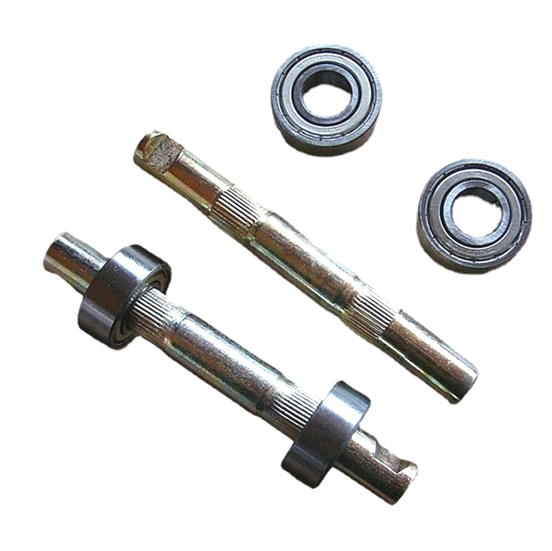 自行车中轴带轴承山地车用挡碗轴用中轴山地车销钉款圆孔中轴