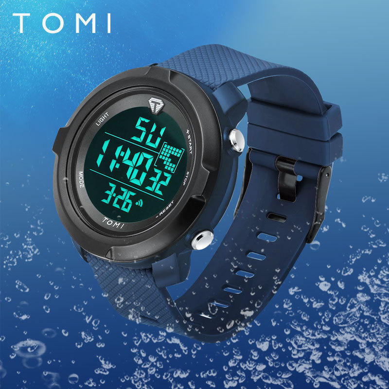 Tomi Hot Selling Sports Electronic Watch Large Plate Men's and Women's Waterproof Junior High School Student Children's Trendy Watch