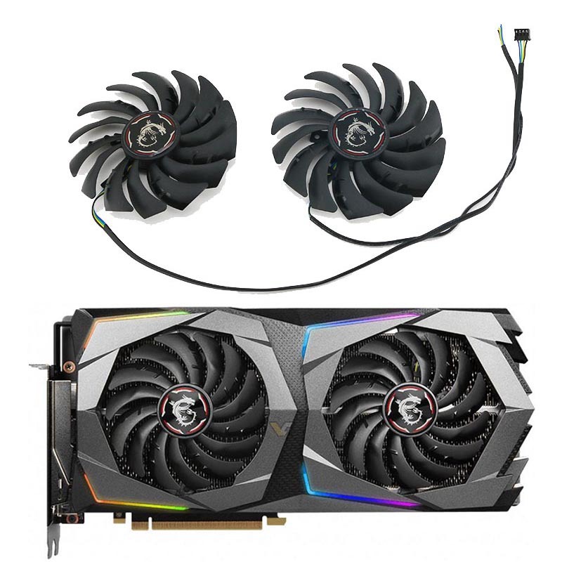 适用于msi微星rtx 2070 2070s gaming z/x魔龙显卡风扇pld10010s1