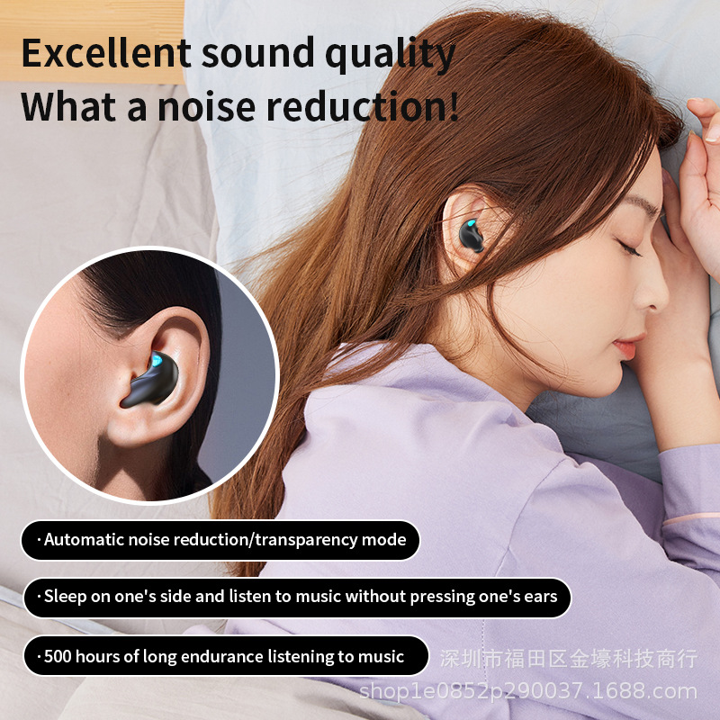 Cross-Border Hot TWS Private Model X57 Mini Sleep Bluetooth Headset Super Large Endurance Sports Headset with Digital Display 5.3