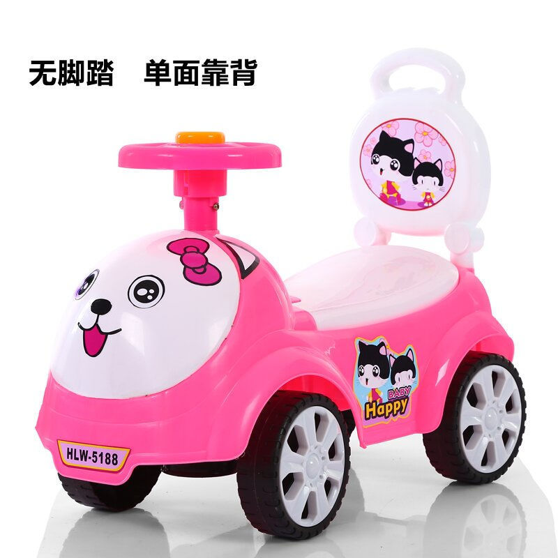 Baby Swing Car Baby Scooter Walking Aid Four-Wheel Toy Car Bobby Car Luge Walker Stroller Toy