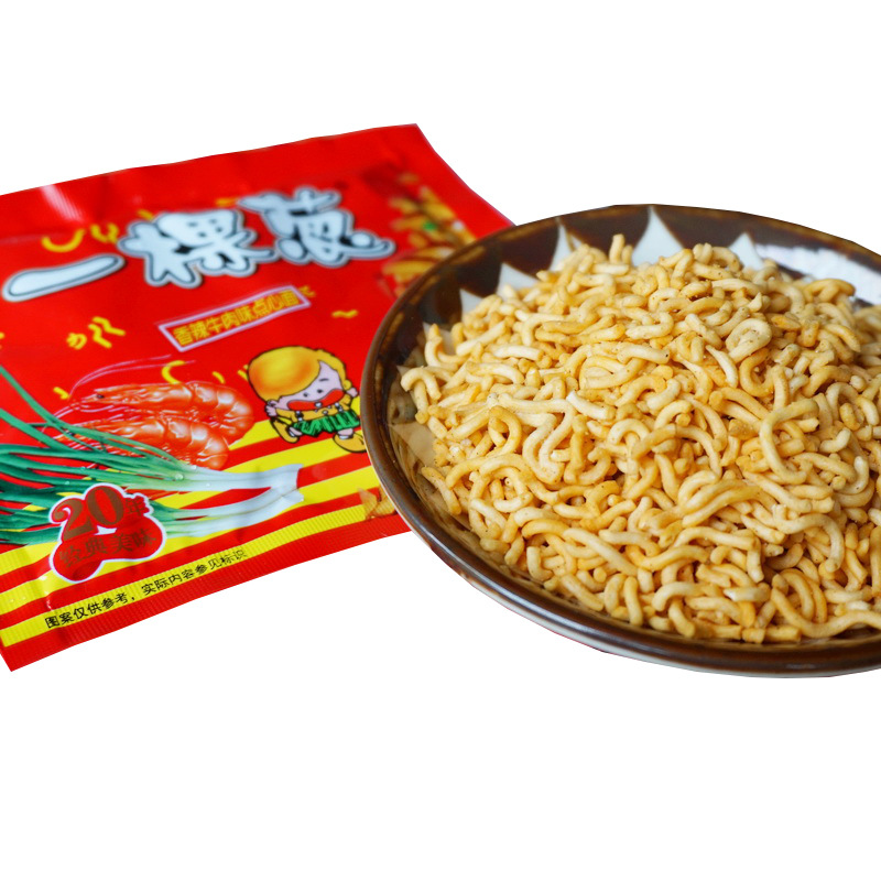 一棵葱点心面20g香辣牛肉味香葱味香酥来说碎方便面休闲零食批发