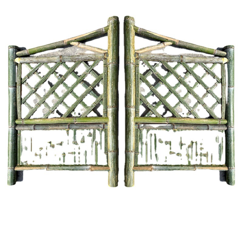 竹门竹篱笆门简易门室外庭院菜园竹门栅栏门隔断屏风日式民宿竹门