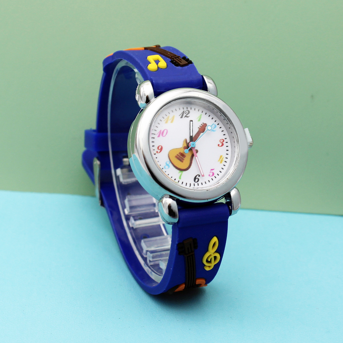 Guitar Girl Cute Children Primary School Student Watch Girls New Cartoon Watch