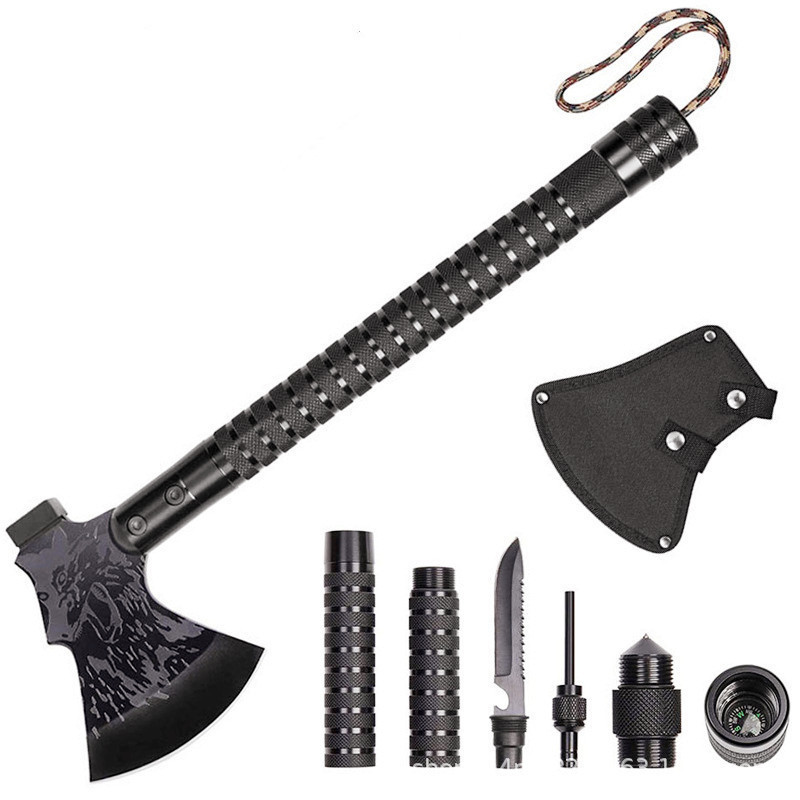 野外装备战斧消防斧头开山斧工兵斧多功能求生战术斧大砍劈柴斧子