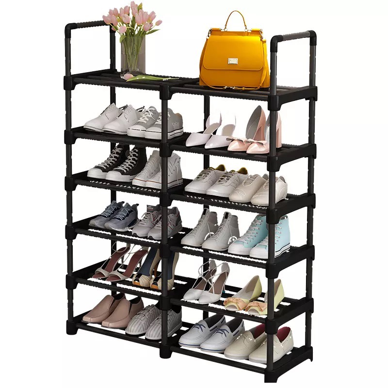 Factory Iron Tube Shoe Rack Multi-Layer Simple Storage Rack Indoor Dormitory Door Household Large Capacity Shoe Rack Cabinet 0819