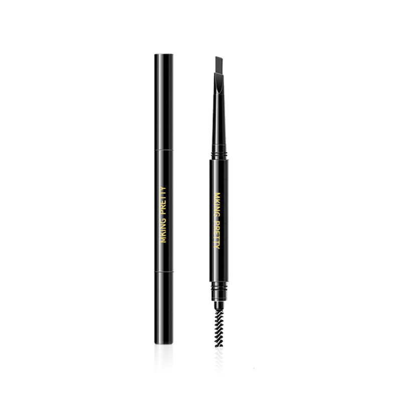 Triangle Double-Headed Eyebrow Pencil Automatic Rotating Three-Dimensional Waterproof Sweat-Proof Durable Female Student Not Easy to Smudge Cross-Border Hot Selling