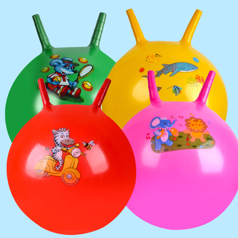 Factory Wholesale Children's Inflatable Jump Ball Kindergarten Inflatable Bouncing Ball Jump Ball Ball Knob Labeling Customization