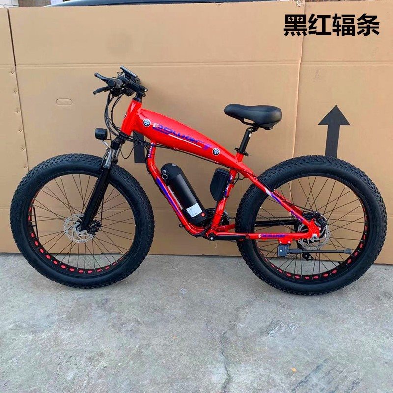 山地车自行车大宽胎宽胎4.0双碟48v车胎电动车沙滩碟刹助力-阿里巴巴