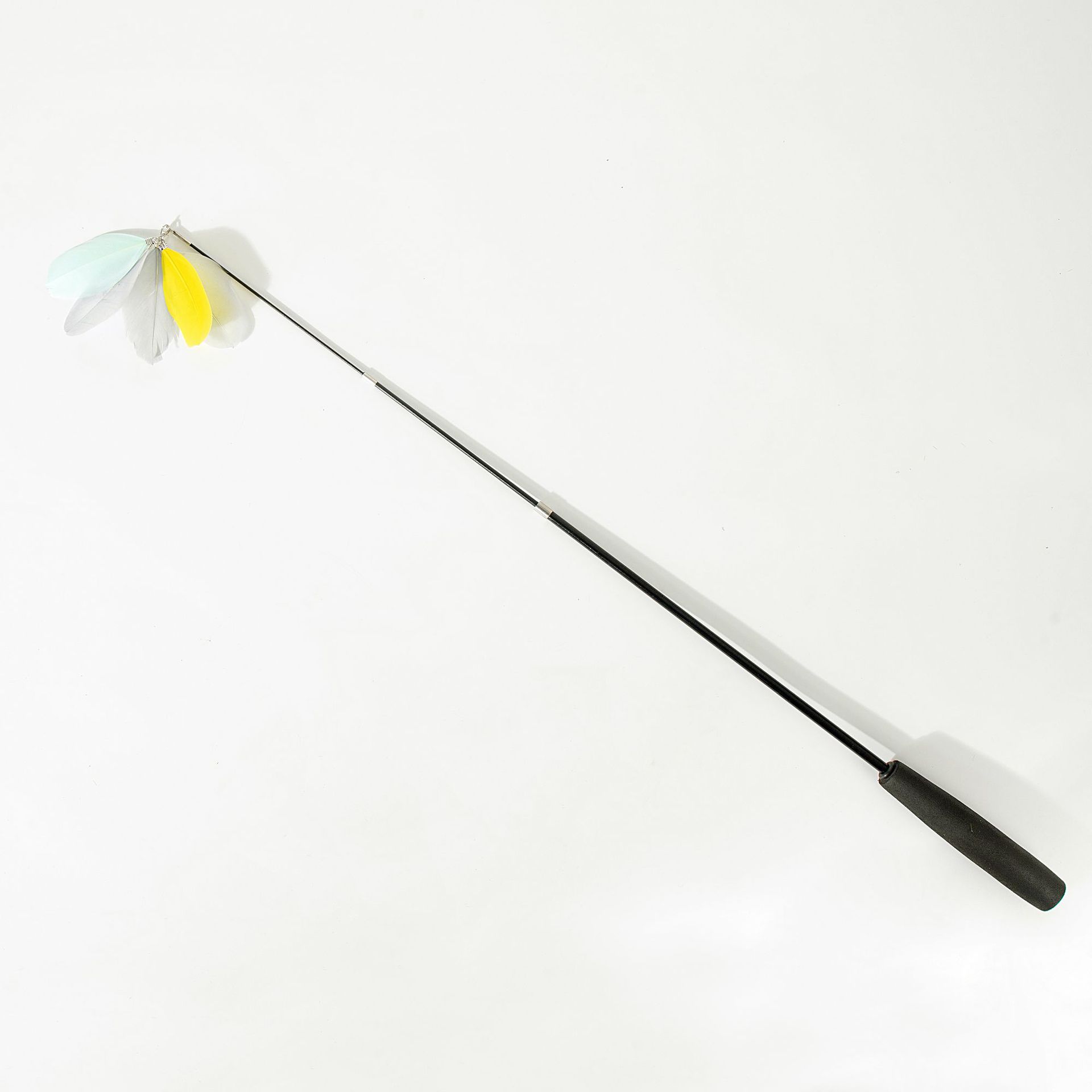 钓鱼竿逗猫棒自嗨伸缩长杆吸盘式逗猫棒羽毛铃铛猫咪玩具猫猫用品