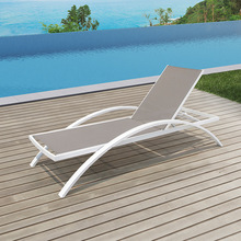 优澜户外扶手沙滩椅海边泳池酒店特斯林可调靠背躺床阳台休闲躺椅