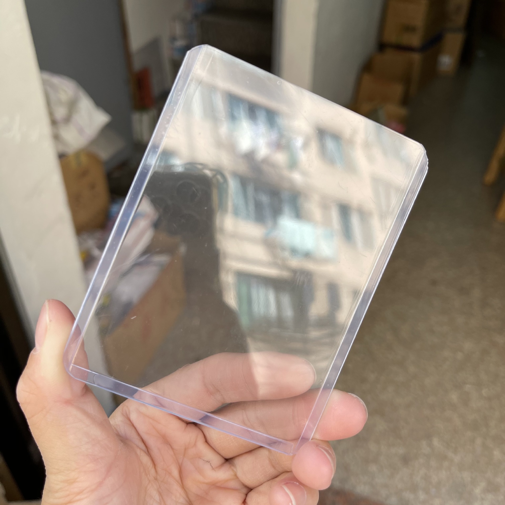 游戏卡套pvc双面覆膜卡套35pt透明 球星卡小卡保护套现货批发
