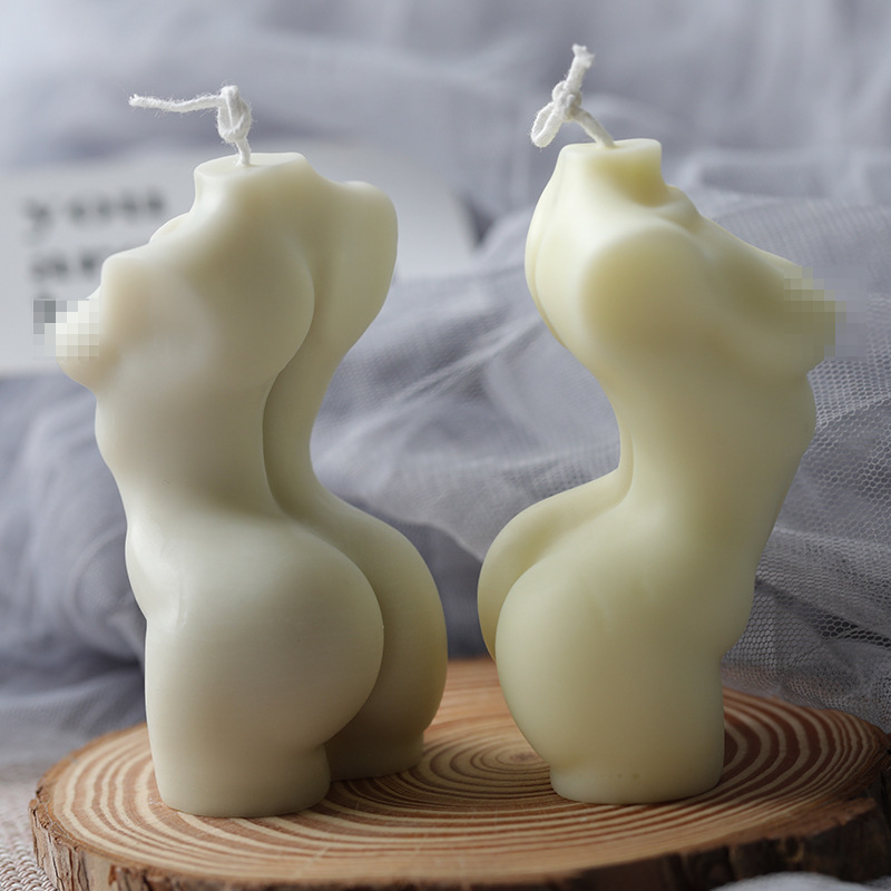 少女人体硅胶模具蜡烛巧克力慕斯模具身体男女半身像摆件模具