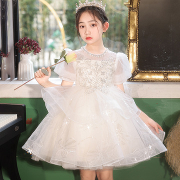 儿童礼服小女孩生日派对公主裙小主持人钢琴比赛演出服儿童连衣裙