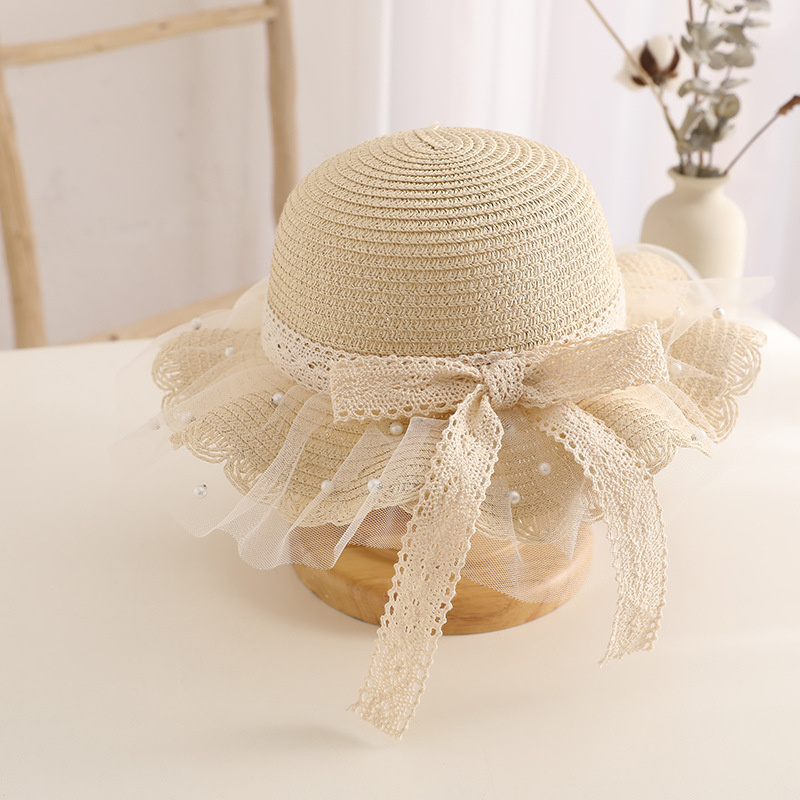 Children's Spring and Summer Straw Hat Anti-Sun Hat Summer Princess Hat Bag Suit Beach Hat Sun Hat Girl