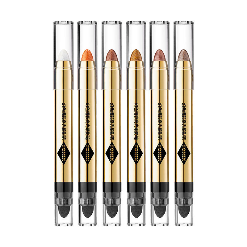 Fomix Magic Color Shining Highlight Eyeliner Pen Pearlescent Thin and Glittering Repair Eyeliner Crouching Silkworm Brightening Double-Headed Smudger