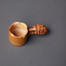 苦竹根茶漏 中式茶桌滤茶器茶具配件竹制工艺品