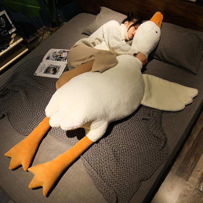 Big White Geese Pillow Internet Celebrity Big Goose Plush Toy Duck Doll Girls' Gifts Ragdoll to Sleep with Cushion Wholesale