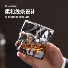 ins风扭扭杯洋酒杯高颜值玻璃杯酒吧扭曲杯子家用水杯威士忌酒杯