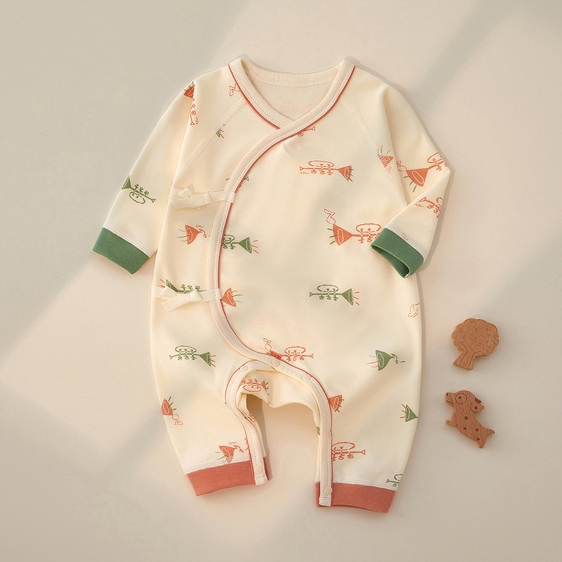 Newborn Clothes Spring and Autumn Boneless Baby Jumpsuit Cotton Romper Long-Sleeved Homewear Baby Clothes