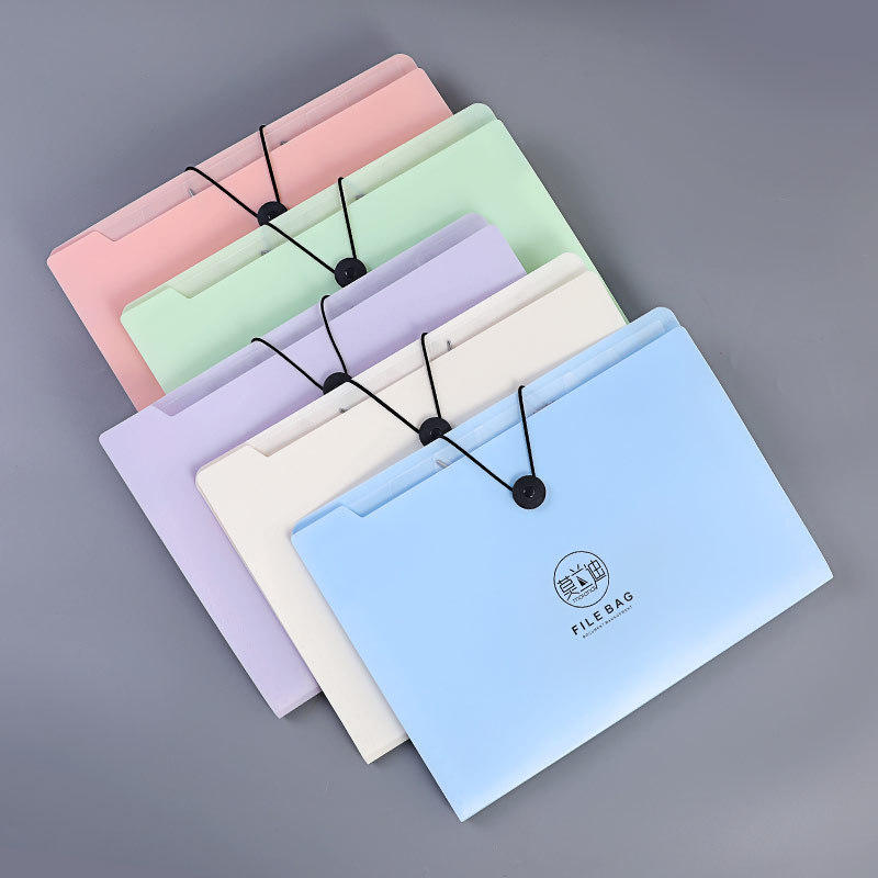 a4文件夹多层可爱学生用大容量整理神器透明插页高中生风琴包