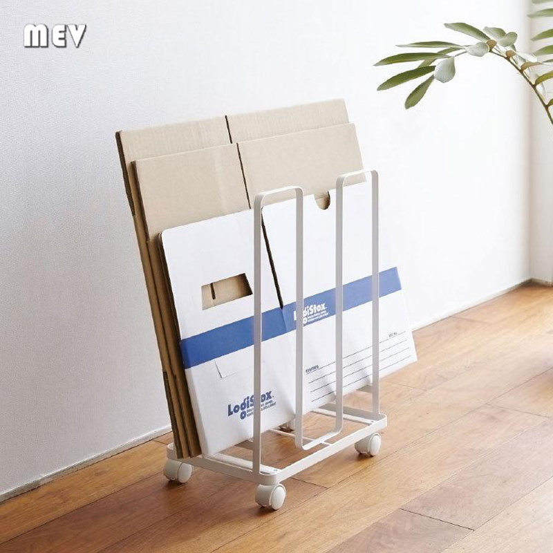 家用纸箱收纳架废旧纸板箱空快递盒打包箱分类整理架子置物架推车