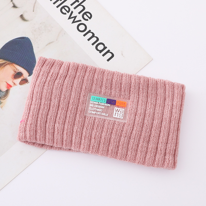 2022 New Korean Ins Letter Net Red Hair Bandwidth Side Face Washing Knitted Headband Headband Cap Female Autumn and Winter Fashion