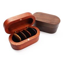 吉他木制拨片盒定制各种形状实木装饰盒手饰盒木质拨片