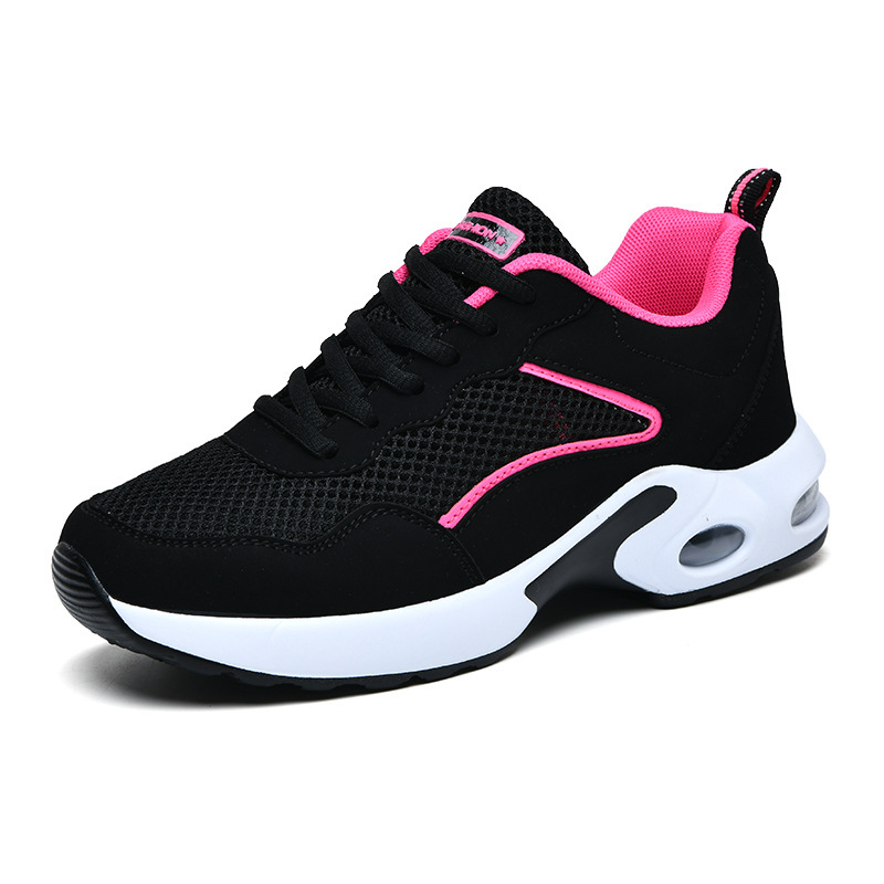 2023 Spring Leisure Women's Shoes Fashion Black Mesh Comfortable Sports Shoes Cross-Border Mesh Casual Women's Sports Shoes