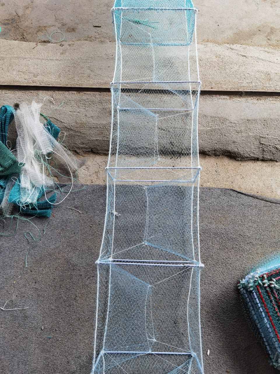 工厂批发虾笼鱼笼10米21*32单丝海笼自动捕鱼捕虾捕螃蟹火车笼