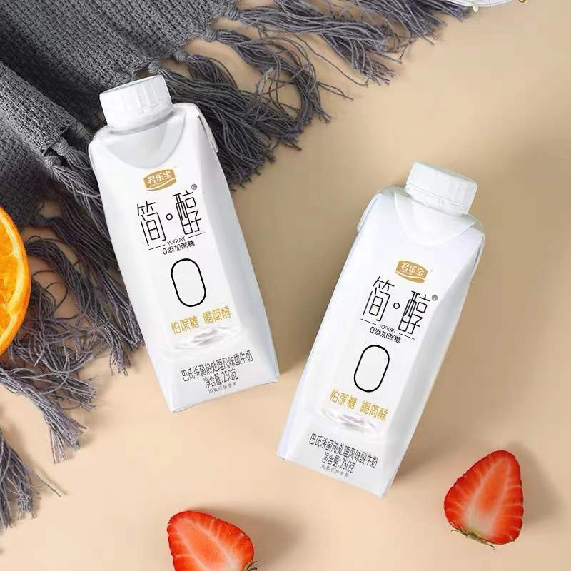 君乐宝简醇无蔗糖酸奶0蔗糖非脱脂简醇酸奶梦幻盖瓶装酸牛奶整箱