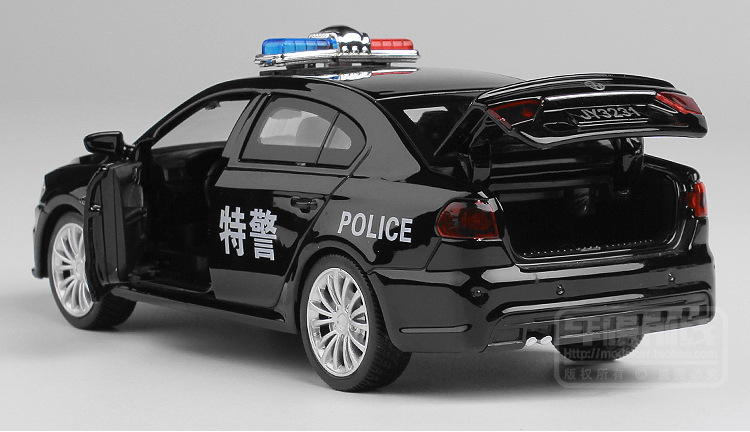 嘉业vb32314大众朗逸警车合金车模汽车模型回力声光玩具盒装批发