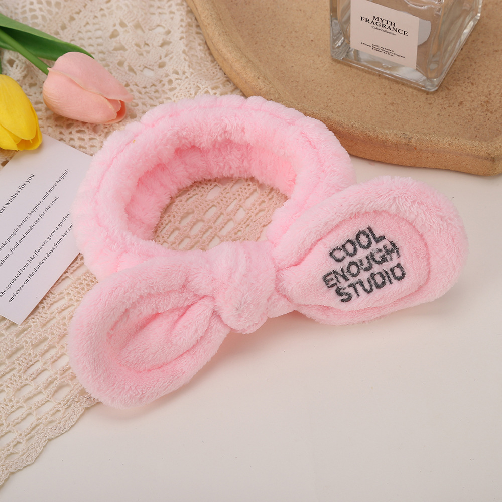 New Internet Celebrity Bow Hair Band Cartoon Face Wash Makeup Hair Band Headwear Plush Headband Hair Accessory Wholesale