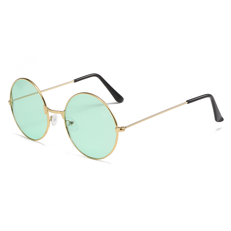 Retro round Sunglasses Foreign Trade Ocean Lens Glasses round Frame Sunglasses Colorful Trend round Frame Glasses Manufacturer