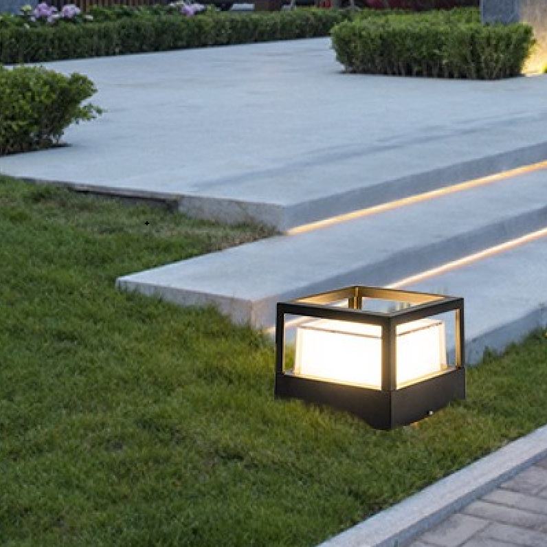 Factory Direct Sales Outdoor Lawn Lamp LED Die-Cast Aluminum Modern Simple Garden Villa Garden Lamp Outdoor Pillar Lamp