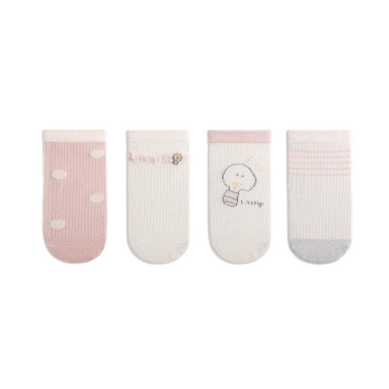 2022 Summer New Baby Socks Ultra-Thin Mesh Newborn Baby Cotton Socks Cute Cartoon Children's Tube Socks