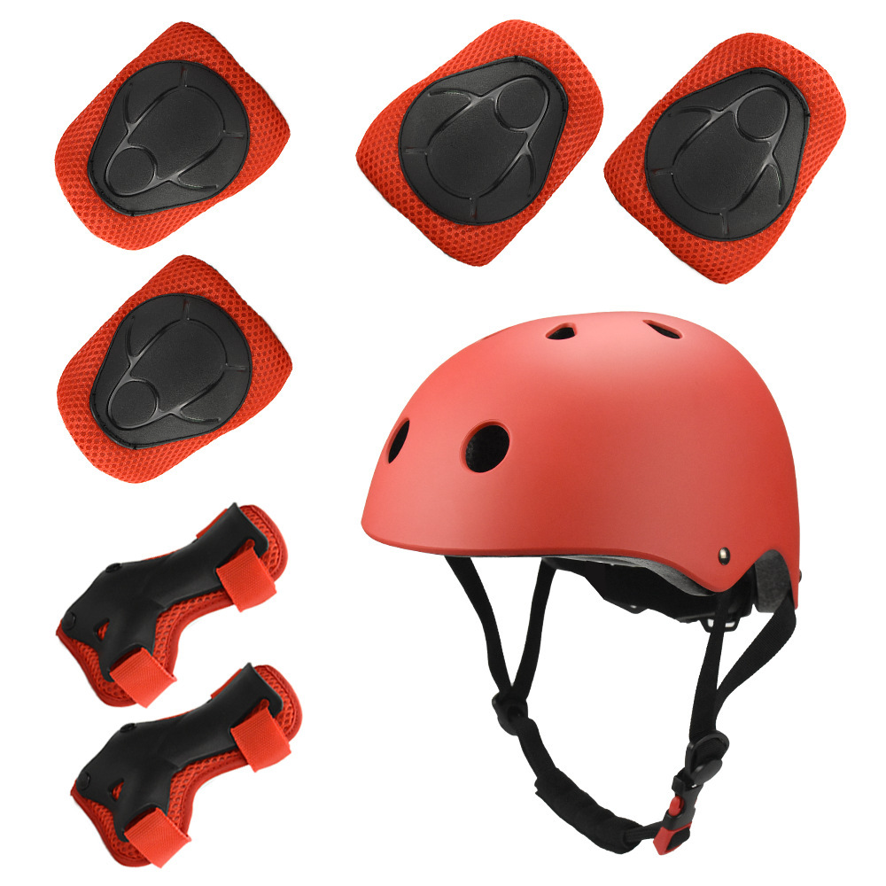 Children's Roller Skating Protective Gear Balance Car Skateboarding Helmet Protective Gear Mine Seven Piece Set