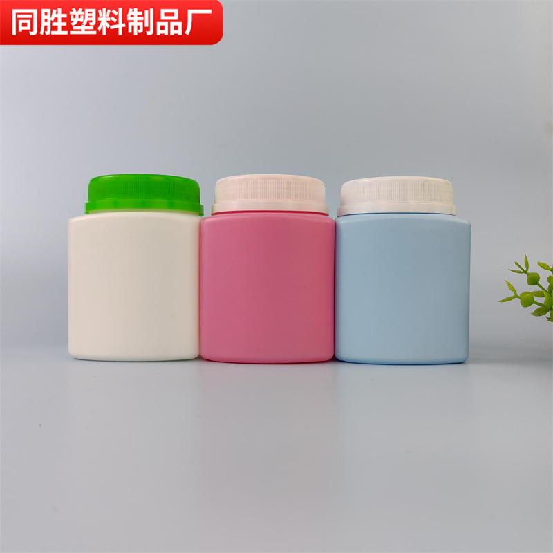 500g大口粉剂桶防盗盖漂白粉罐爆炸盐瓶500克方形爆炸盐罐