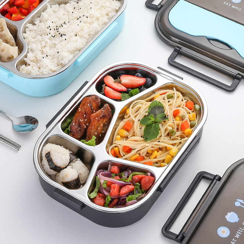 不锈钢保温饭盒小学生微波炉加热饭盒 食堂打饭午餐便当盒快餐盒