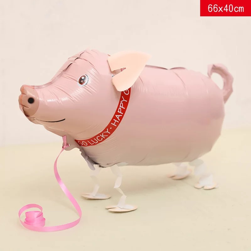 Walking Pig Pet Balloon Walking Balloon Children's Birthday Cartoon Animal Balloon Party Decoration