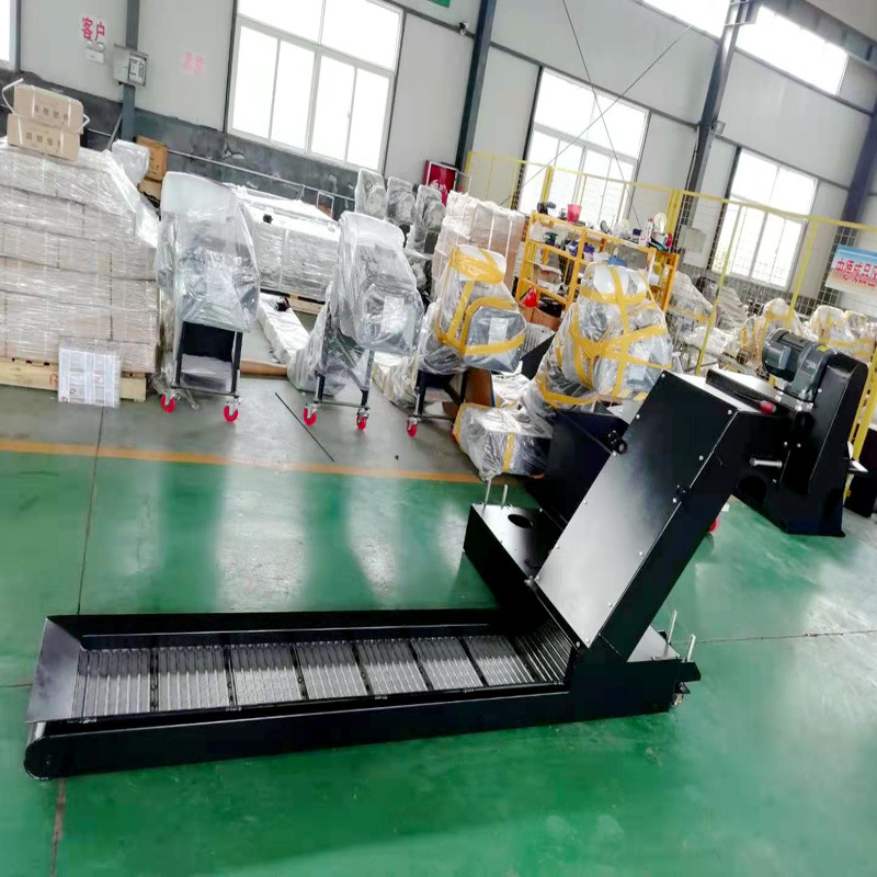 0成交2台车间集中步进式机床排屑机中德长条铁销排屑机龙门数控铣排屑