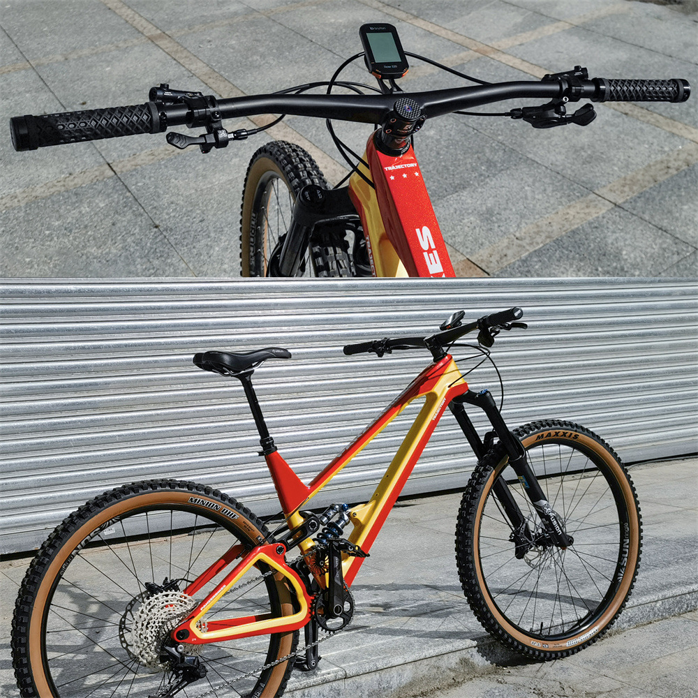 kocevlo山地自行车碳纤维一体车把横超轻越野燕把 35mm把立码表架