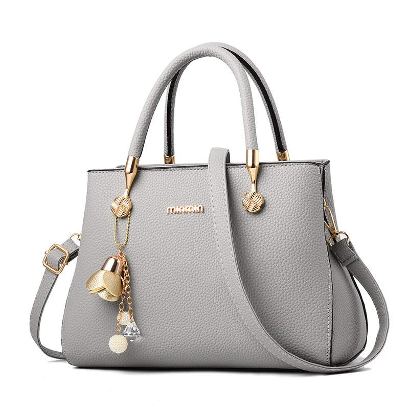 Women's Bag New Simple Handbag Korean Dignified Shoulder Messenger Bag Women's Handbag [Free Wallet]]