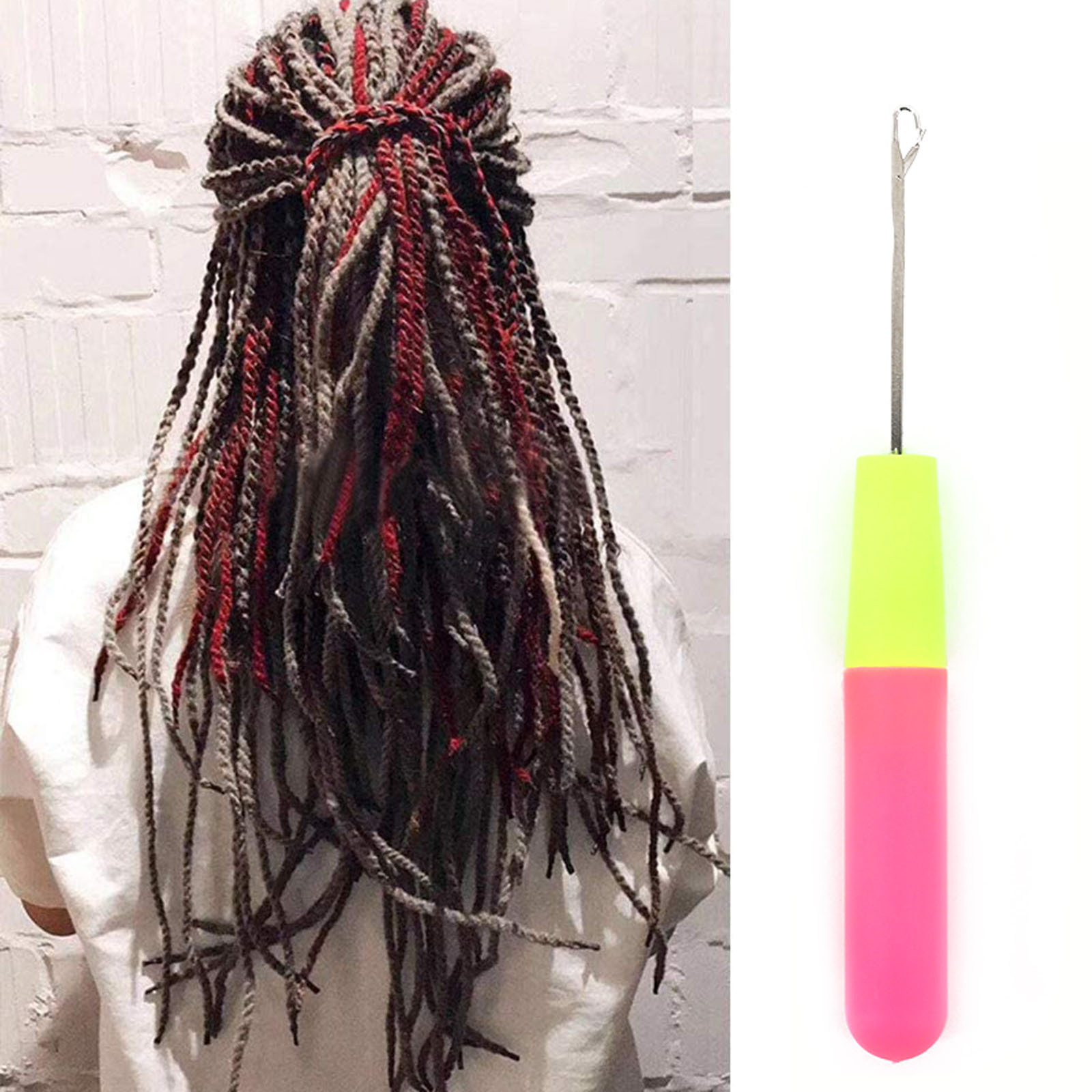 现货跨境批发非洲脏辫大辫子接发钩针假发钩针塑料编织接发工具