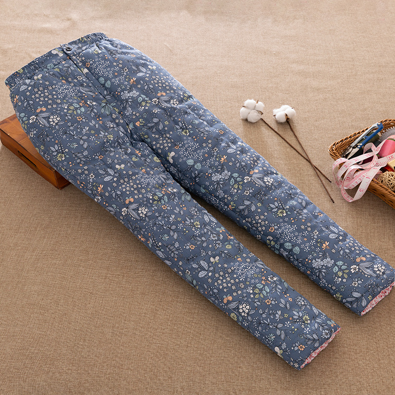 棉花手工棉裤女加厚高腰保暖裤 中老年人妈妈宽松外穿大码冬装