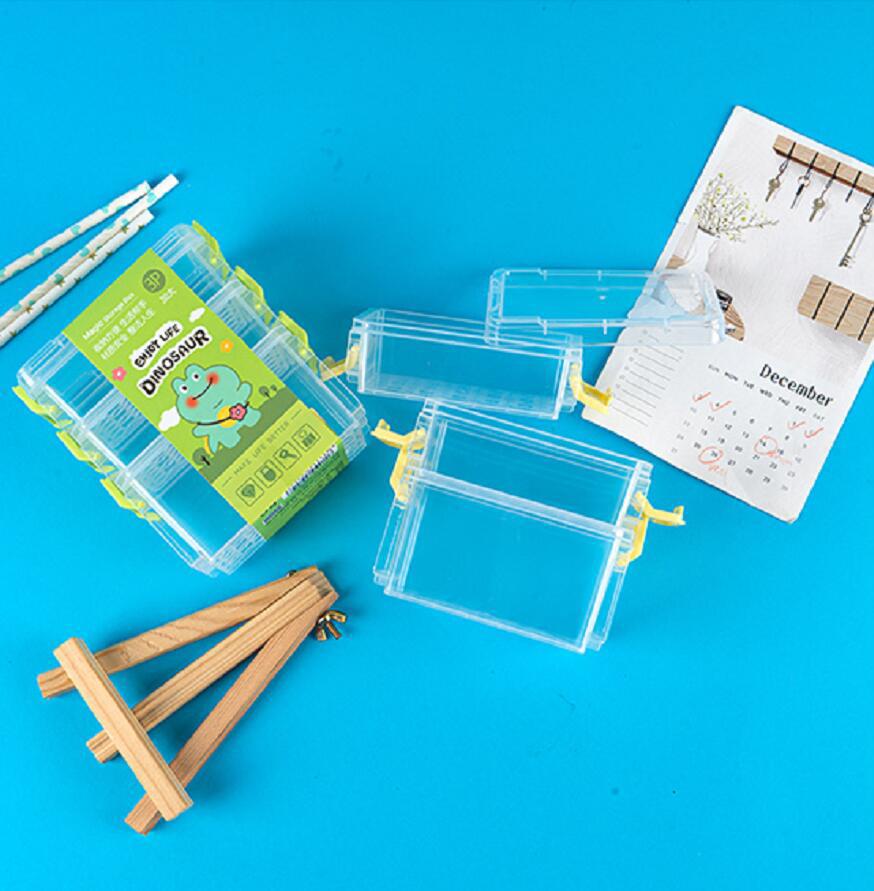 新款创意批发mhm050194小恐龙绿仔-魔扣收纳盒(三组加长)