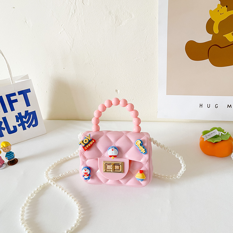 haonna女童包包硅胶糖果色儿童时尚单肩斜挎包可爱卡通迷你手提包