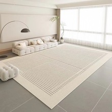 客厅地毯高级简约线条大面积耐磨防滑圈绒地毯茶几沙发全铺地垫