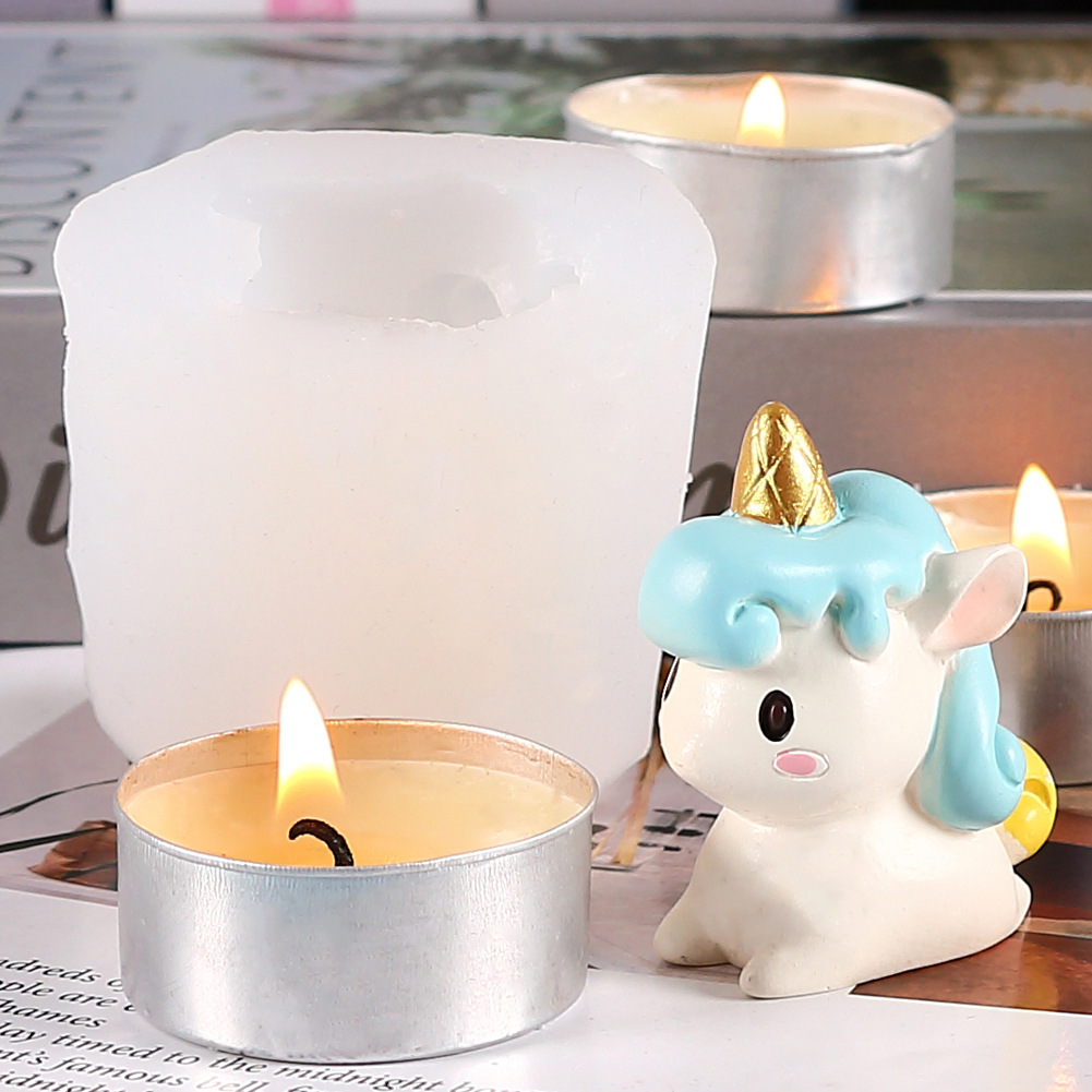 Unicorn Series Aromatherapy Candle Liquid Silicone Mold DIY Table Setting Decorative Plaster Epoxy Mold