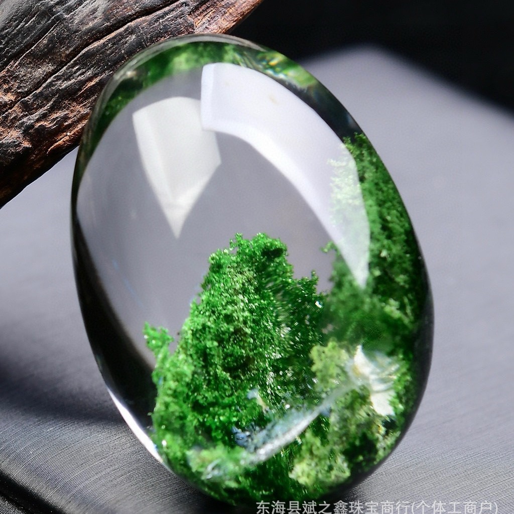 大号天然巴西绿幽灵聚宝盆摆件居家办公摆件绿幽灵聚宝盆摆件